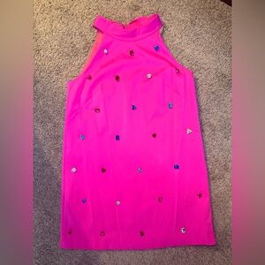 Kate Spade Pink Sheath Dress Sleeveless Mock Neck Cocktail